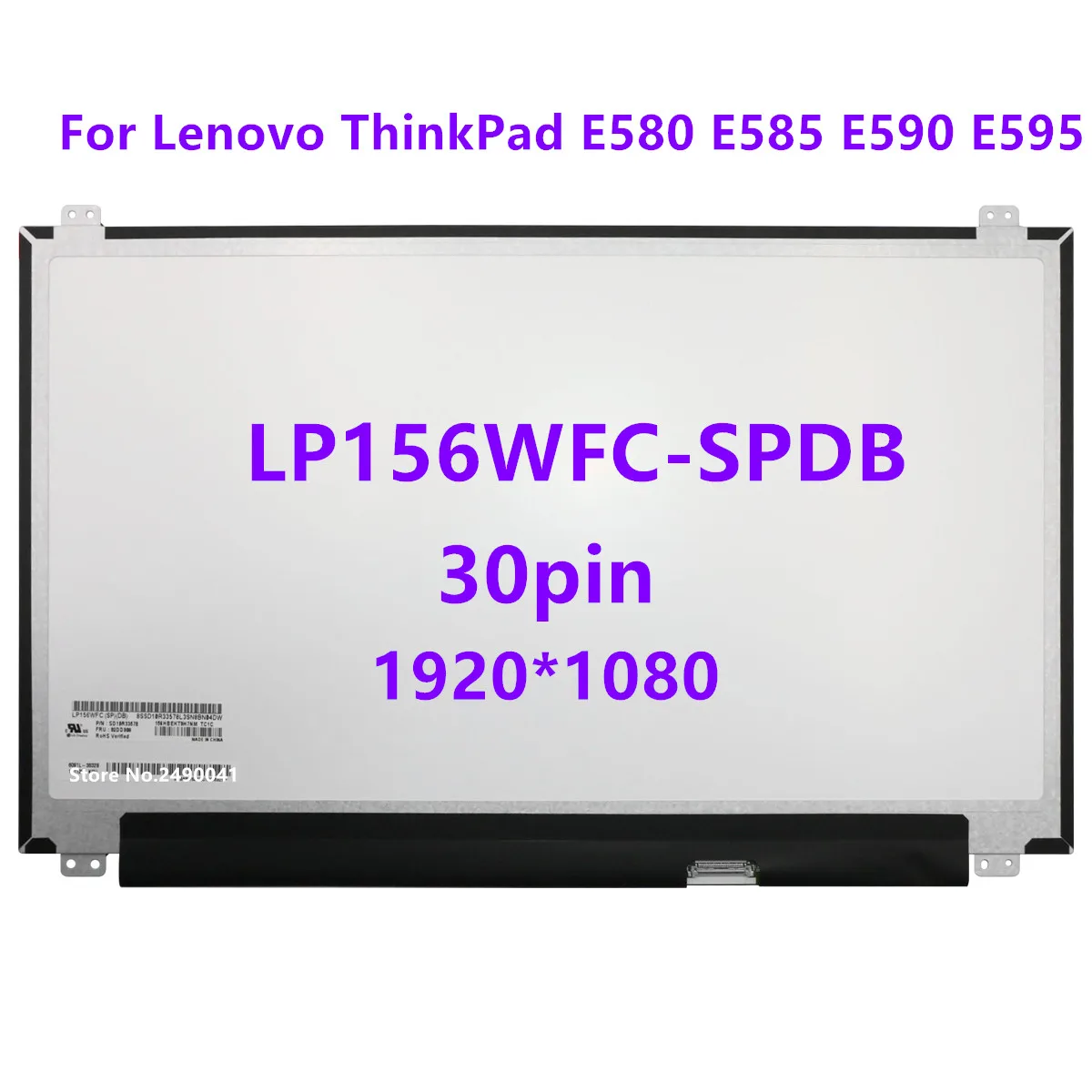 15,6-дюймовый ЖК-экран для ноутбука, модель LP156WFC-SPDB C1 SPK3 SPF1 для Lenovo ThinkPad E580 E585 E590 E595 30pin