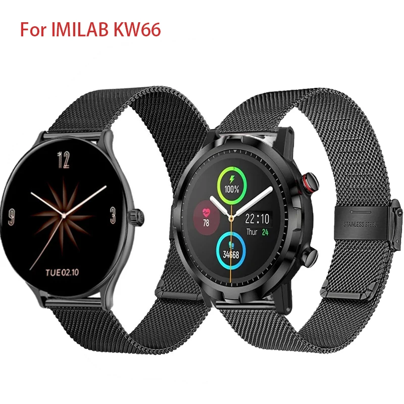 

Metal Strap For Xiaomi Haylou RT LS05S/RS3 LS04 Watchband Stainless Steel Quick Release Belts For IMILAB KW66 KW12 Correa Band