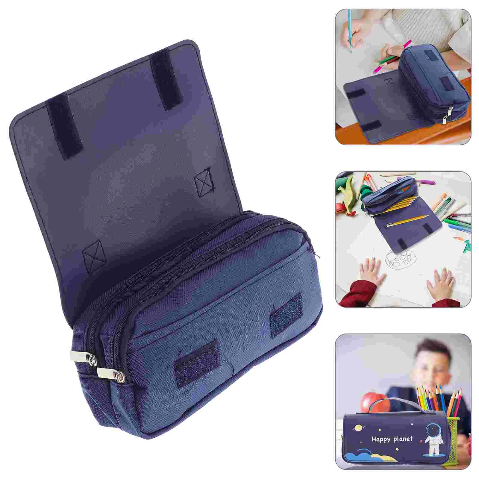 

Case Pen Pouch Stationery Zipper Storage Holder Makeup School Organizer Canvas Cartoon Student Kids Children Stationary Supplies