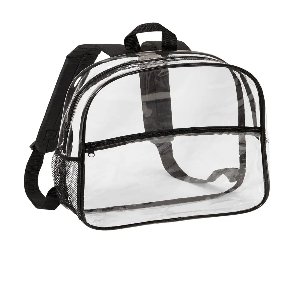 Adult  Clear Backpack Clear/Black One Size Fits All