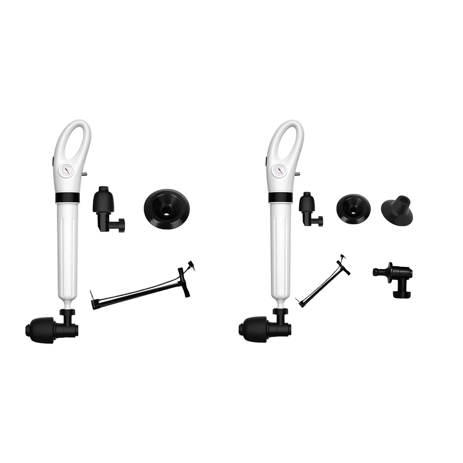 

Air Drain Blaster Kit Air Toilet Unclogger Plumbing Tools High Pressure Toilet Plunger Kit for Home Shower Kitchen Clogged Pipe