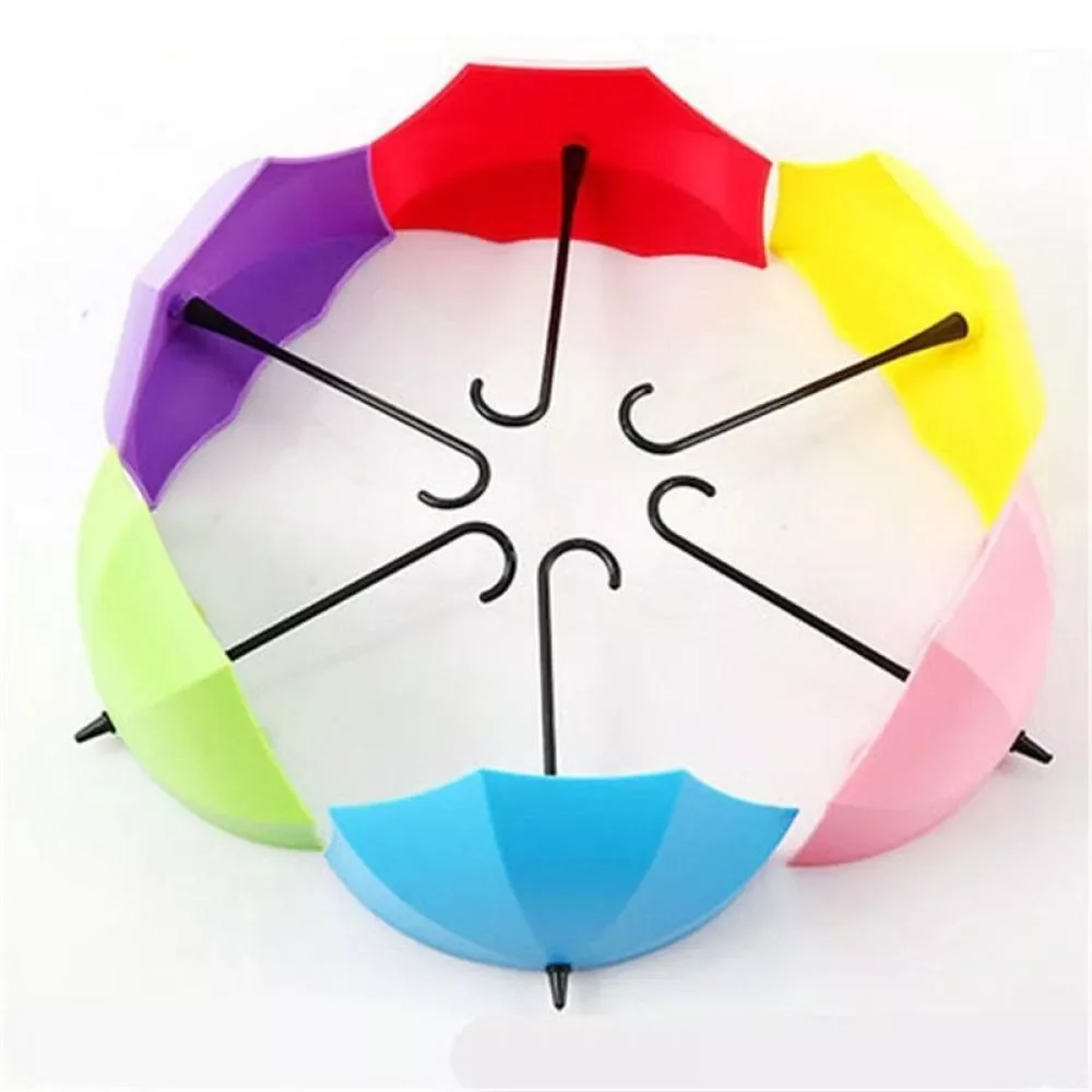 

2022 Colorful Umbrella Wall Hook Key Hair Pin Holder Organizer Decorative