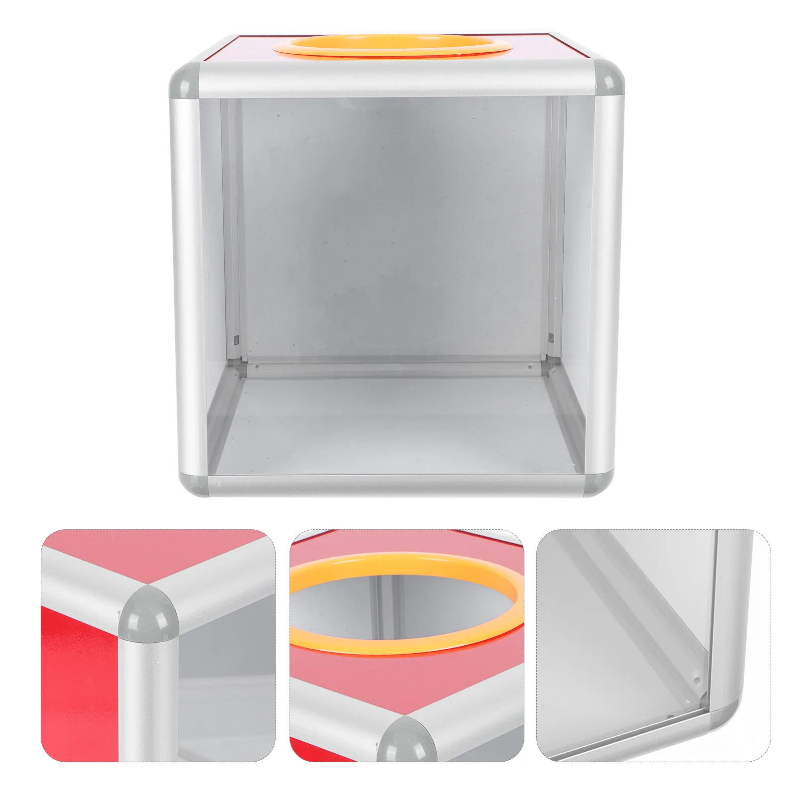 

Box Raffle Clear Lottery Collection Donation Suggestionacrylic Fundraising Transparent Storagedrawing Cage Drumticket Complaint