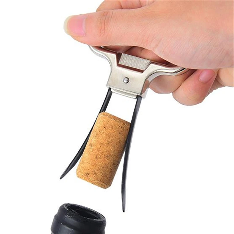 

Черный Металлический Штопор для бутылок вина, пластиковая ручка, нажимной штопор, штопор для красного вина, аксессуары для бара, кухни, инст...