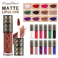 12pcslot women matte lipstick long lasting velvet lip gloss waterproof black nude lip gloss beauty lip tint makeup cosmetics