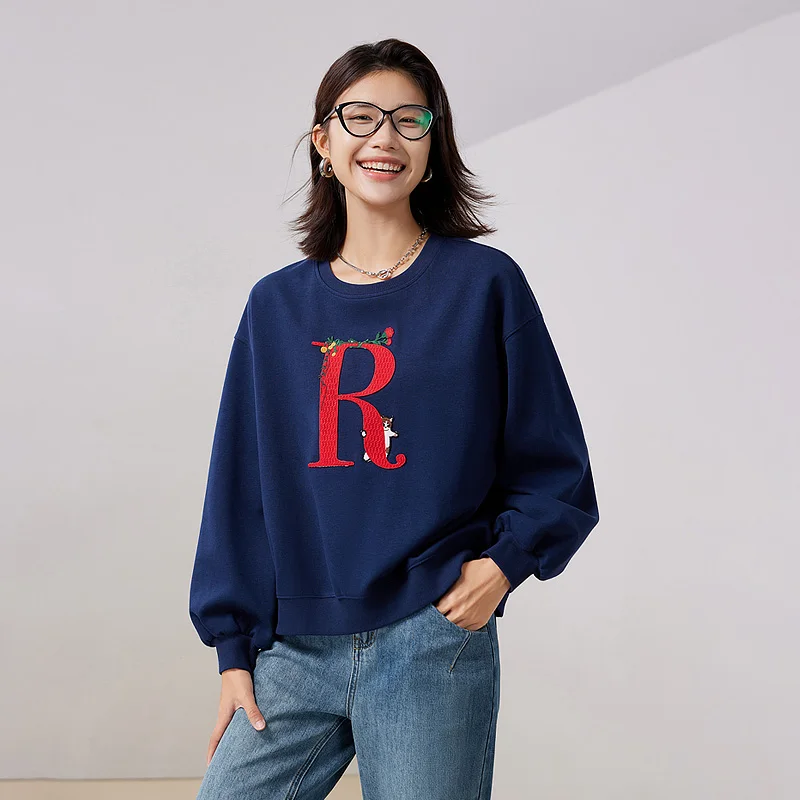 Рисунок 3 - Женский свитшот с длинным рукавом и круглым вырезом