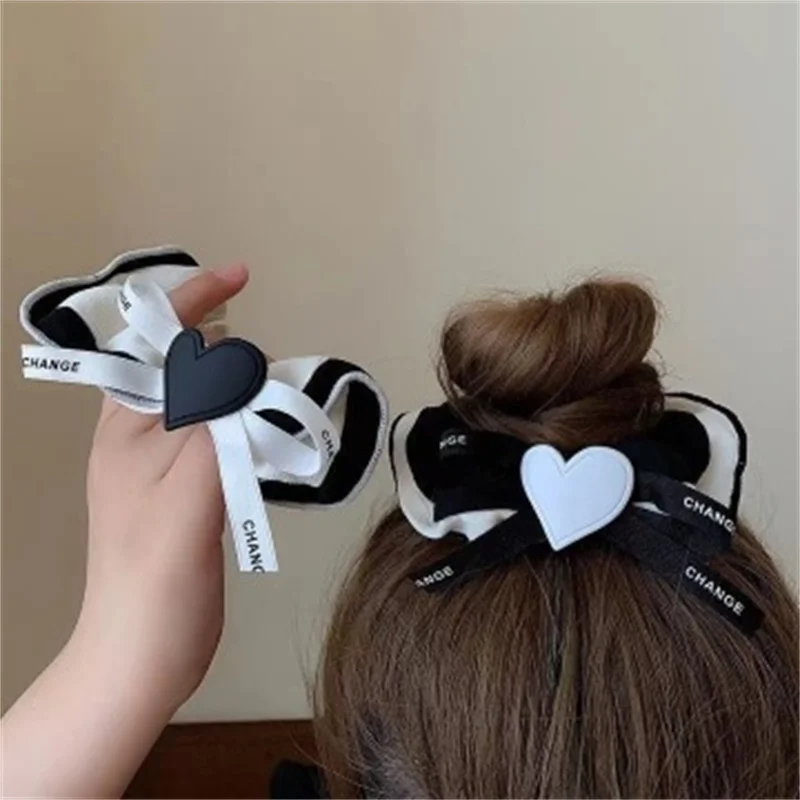 

Simple Scrunchies Stretch Elastic Hair Bands for Women Elegant Hair Accessories Silky Satin Letter Hair Tie Girls Headwear