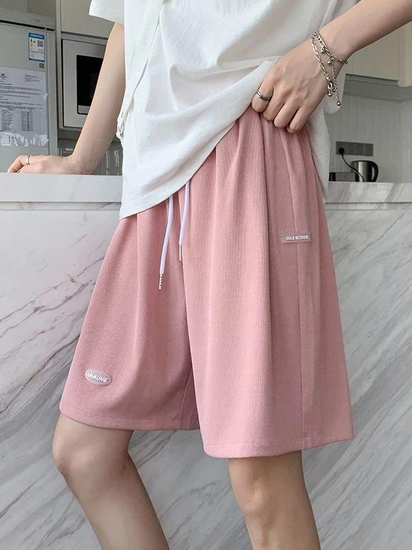 

Шорты до колена женские с широкими штанинами, повседневные Велосипедки из вискозы, короткие спортивные штаны с завышенной талией, элегантные белые, лето 2023