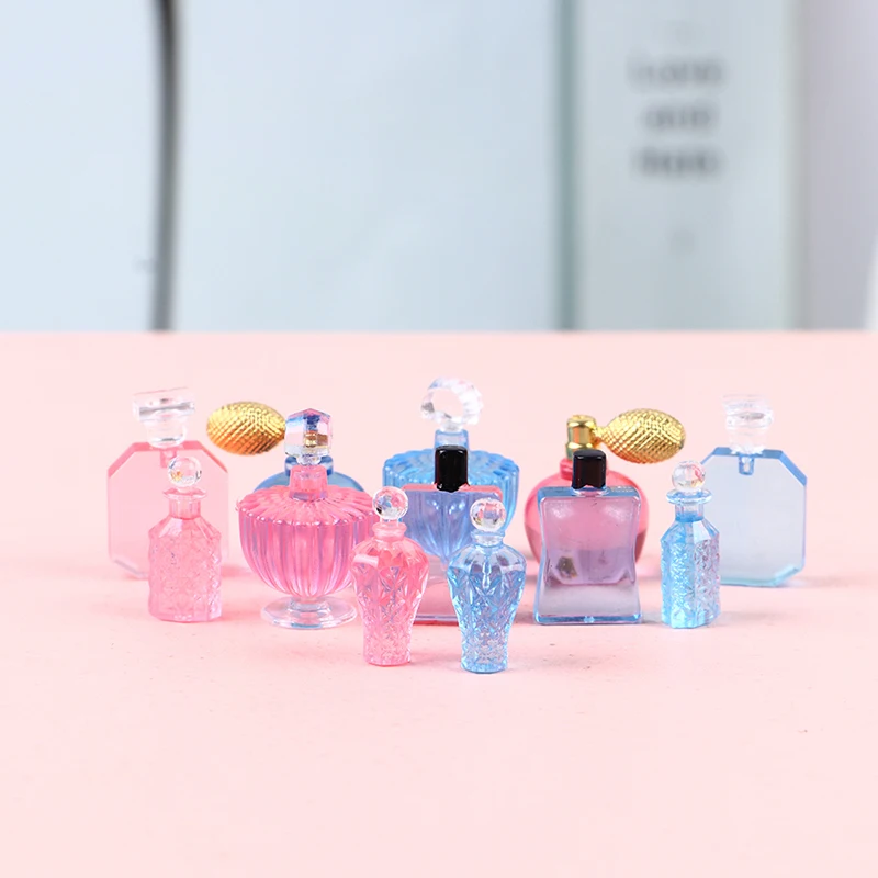 

6pcs 1:12 Scale Perfume Miniature Furniture Fabric Model Mini Dollhouse Furniture Doll Bedroom Bath Dolls House