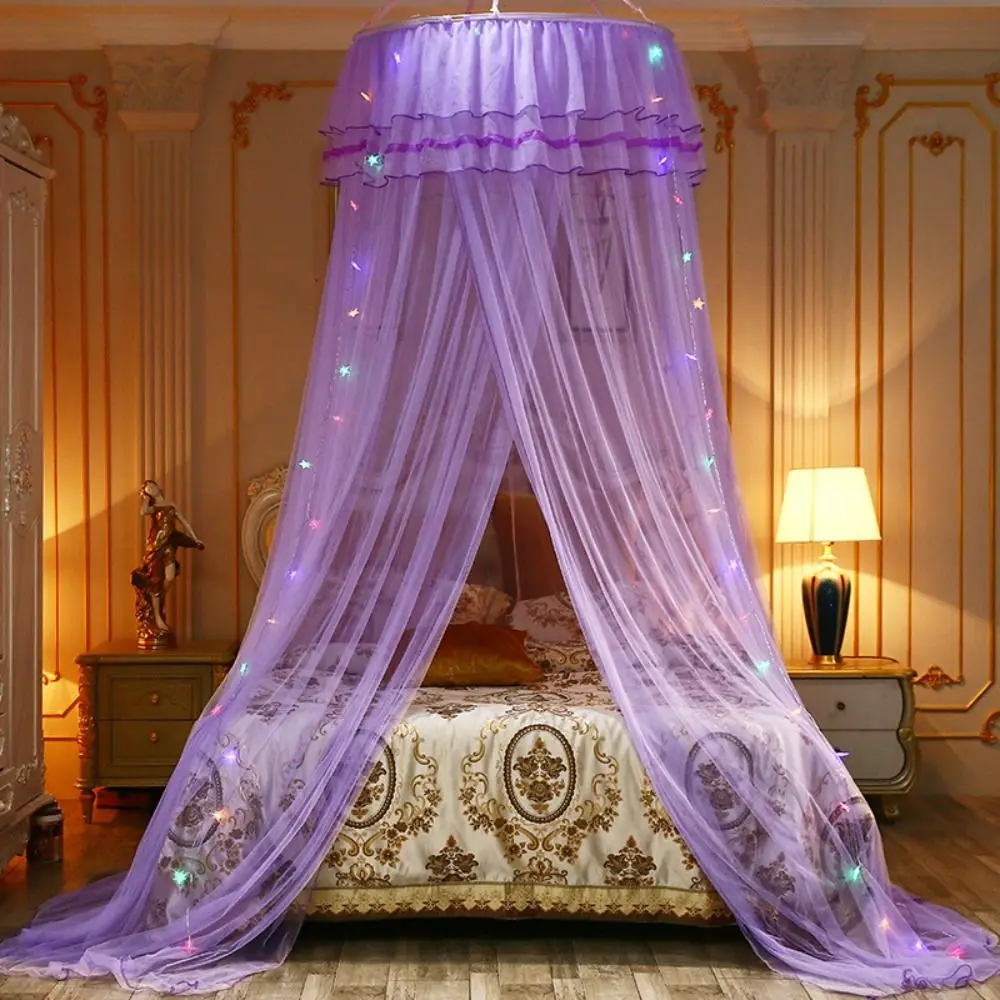 Easy Installation Dome Bed Netting With Led Light  For Beds