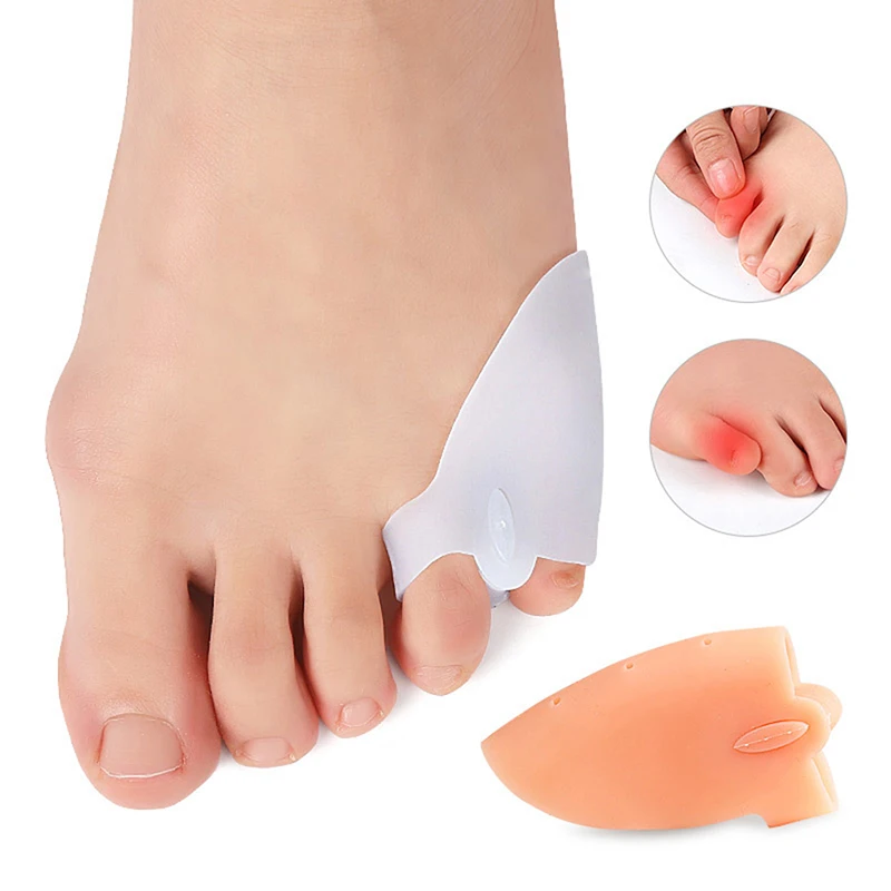 2pcs Separator Finger Feet Care Protector Silicone Toe Orthopedic Products Bunion Corrector Hallux Valgus For Pedicure 2 Colors