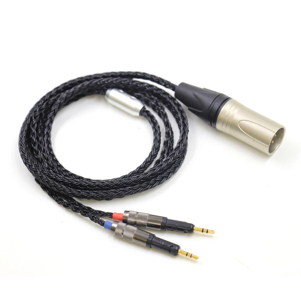 Haldane Bright-Black High Quality 16 core Headphone Replace Upgrade Cable for Technica ATH-R70X R70X R70X5 Earphone enlarge