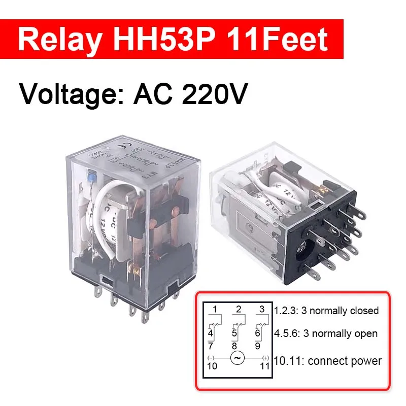 

1 шт. HH52P HH53P HH54P мини-катушка общий электромагнитный промежуточный релейный переключатель и светодиод AC110V 220 В DC12V24V