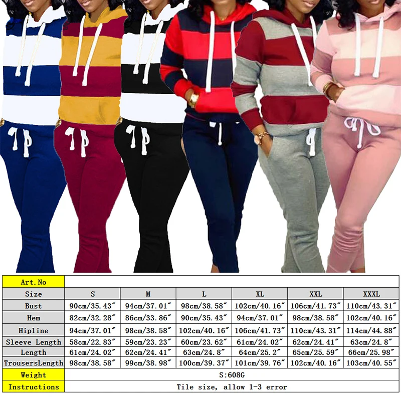 Spring and Autumn New Women's Embroidery Two Piece Sportswear Women's Sports Hoodie+Sports Pants Set Women's Sports Hoodie Set
