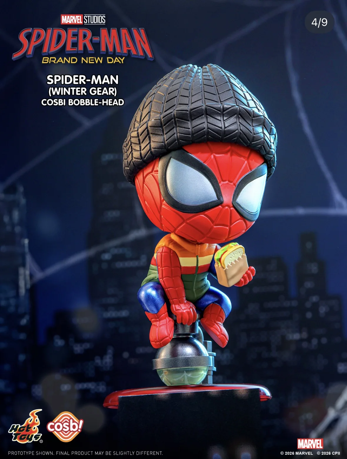 Фото Оригинальные коллекционные фигурки Hot Toys Marvel Spider-Man Cosbi Mini Blind Box: модные настольные украшения, куклы-персонажи из фильмов, подарки №5
