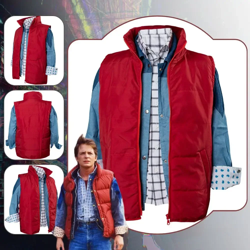 Марти Назад в будущее Косплей Фантазия Костюм Маскировка для Взрослых Мужчин