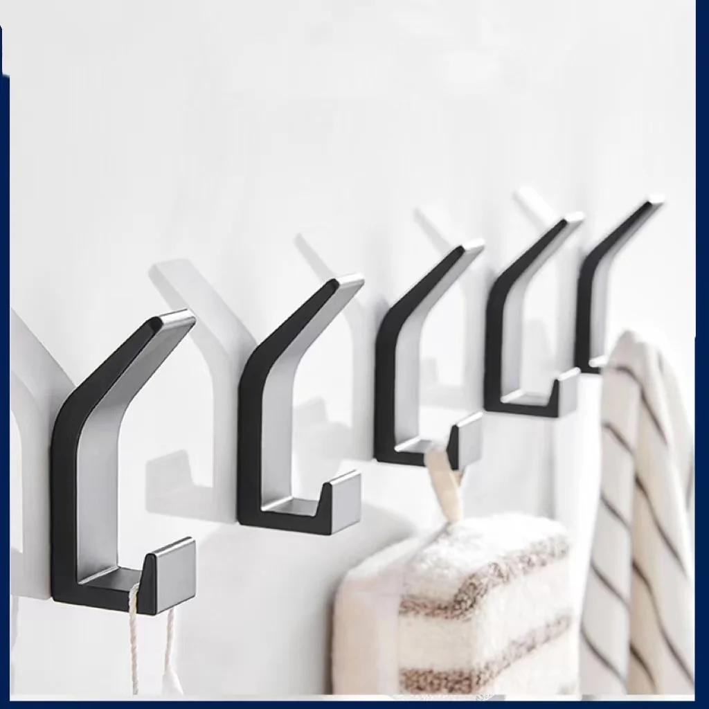 

New space aluminum kitchen bathroom bathroom hook coat hook perforation-free