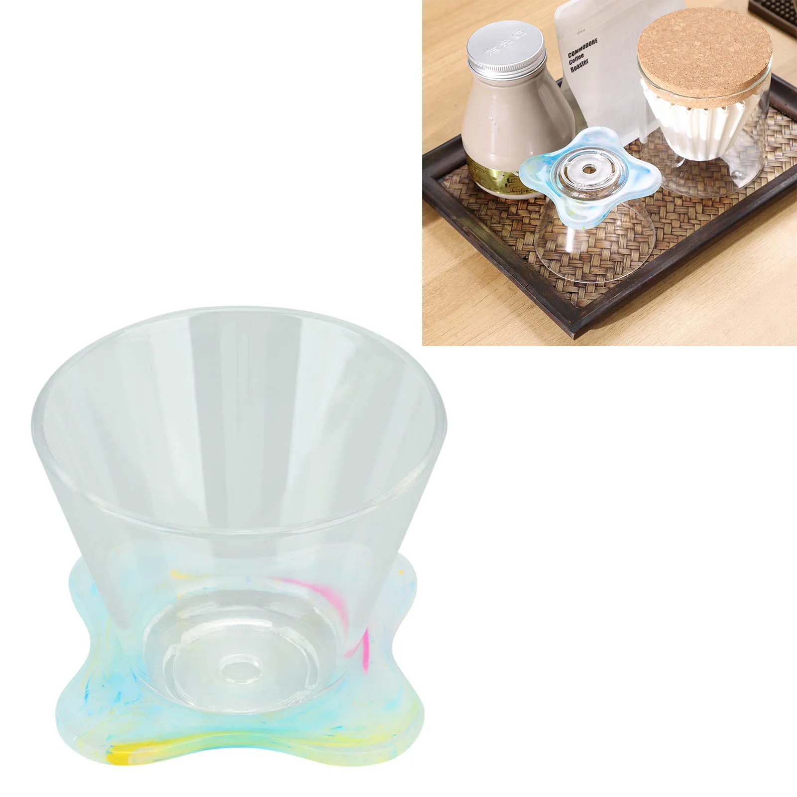 Чашка-фильтр для кофе Qiilu перманентная пластиковая конусообразная форма с