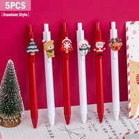 5pcsset gel pen christmas pen stationery school supplies gel ink pen school stationery office suppliers pen kids gifts