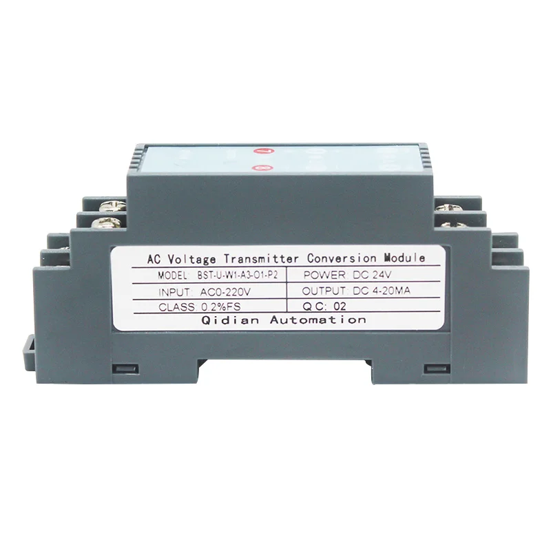

AC Voltage Transmitter Transducer Signal Monitoring Sensor AC0-500V 0-1000V Input 4-20mA 0-10V Output DC24V Power Supply