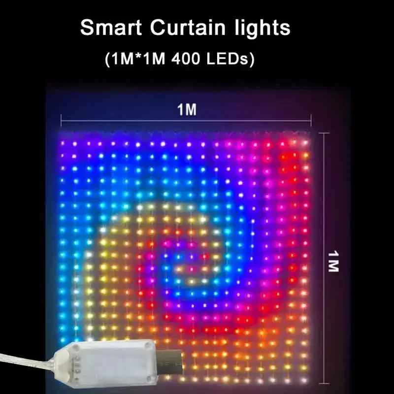 

GCTECHING Bluetooth LED Шторы-гирлянды 400 лампочек