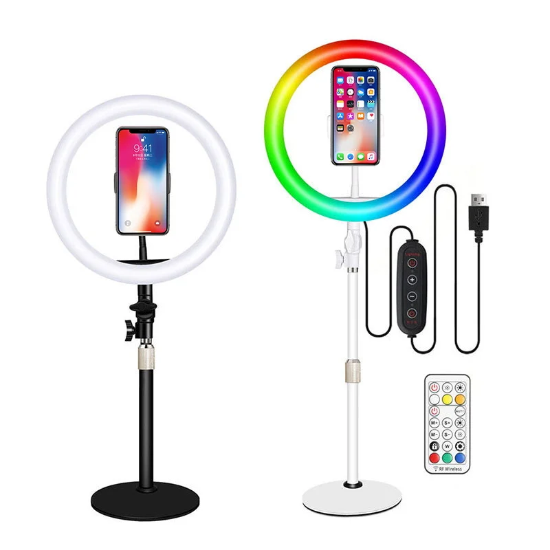 

RGB Selfie Ring Fill Light LED Dimmable Video Lamp with Remote Photography Ring Lighting For TikTok Youtube Live Streaming Studi