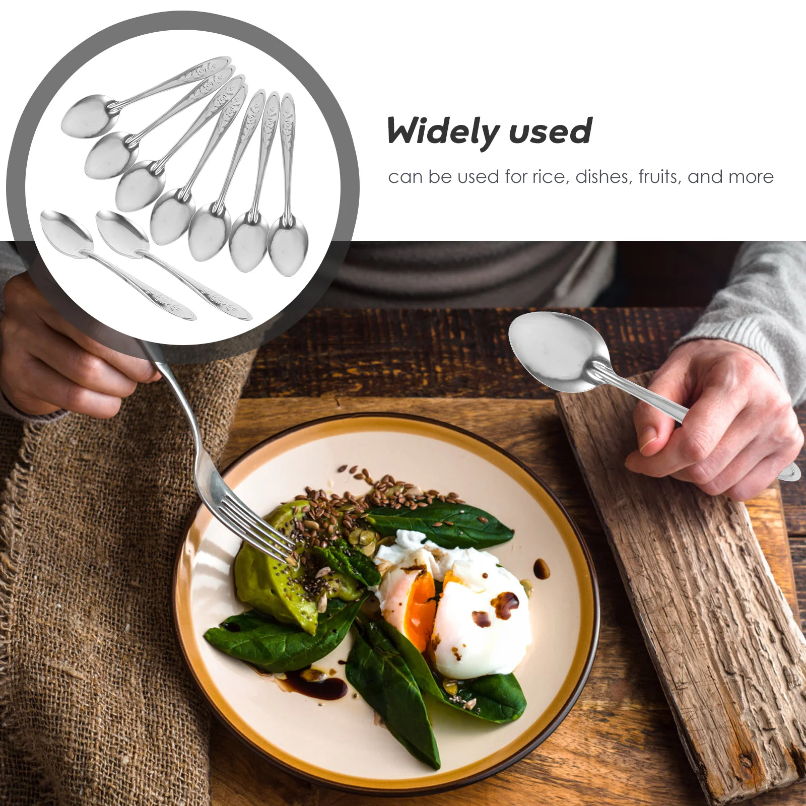 Ложка для риса быстрого питания ложки супа металлическая ложка из нержавеющей