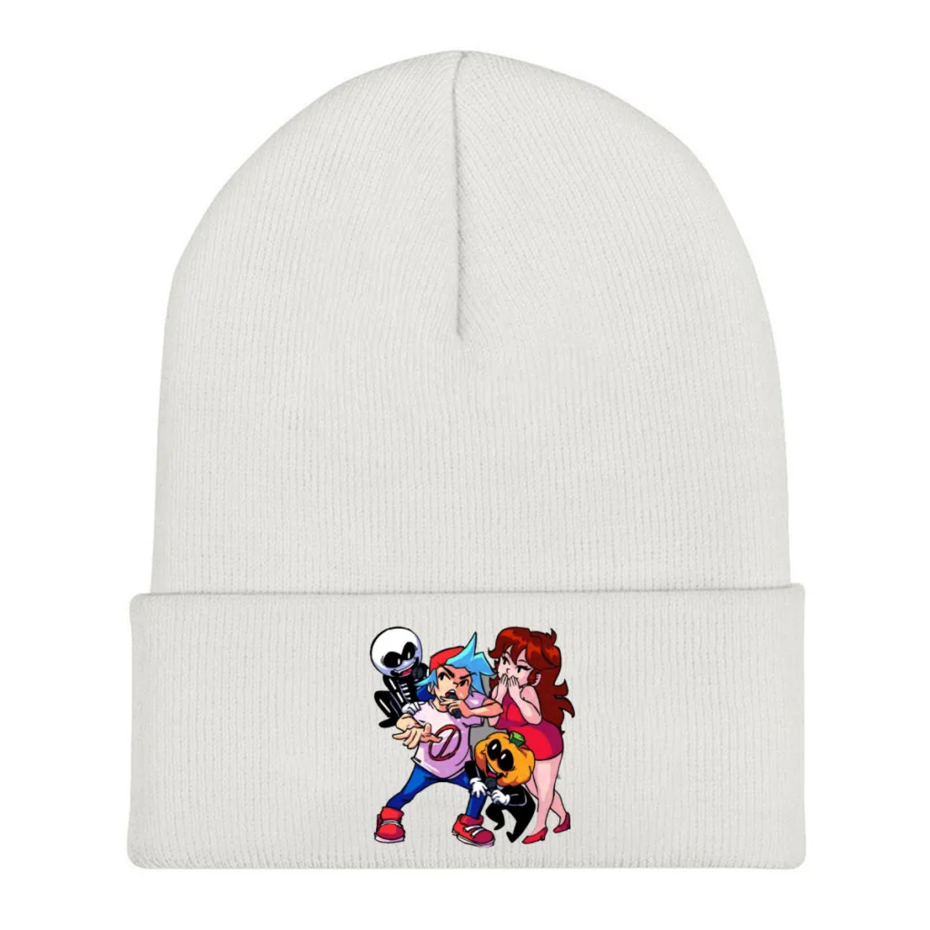 

Friday Night Funkin Daddy Game Skullies Beanies Caps All Knitted Winter Warm Bonnet Hats Unisex Ski Cap