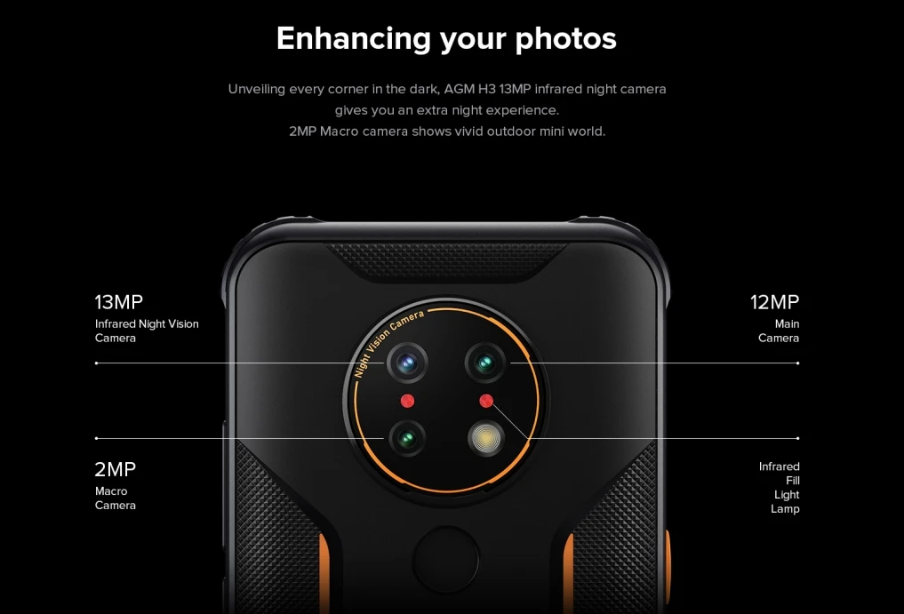 Agm H3 смартфон с 5 5-дюймовым дисплеем процессором Mtk6762 ОЗУ 4 Гб ПЗУ 64 ГБ 4G 2025 Гц