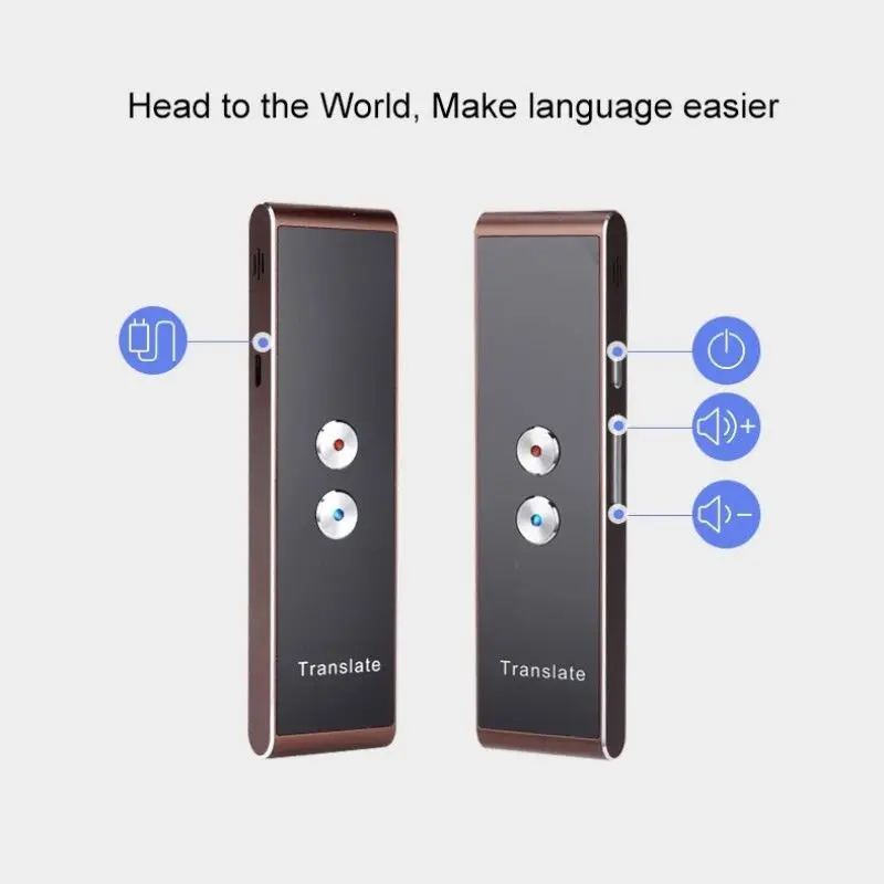 

Lightweight Long-time Use Portable Voice Translation Translator 2-way Instant Translate High Recognition Ability 30+ Languages