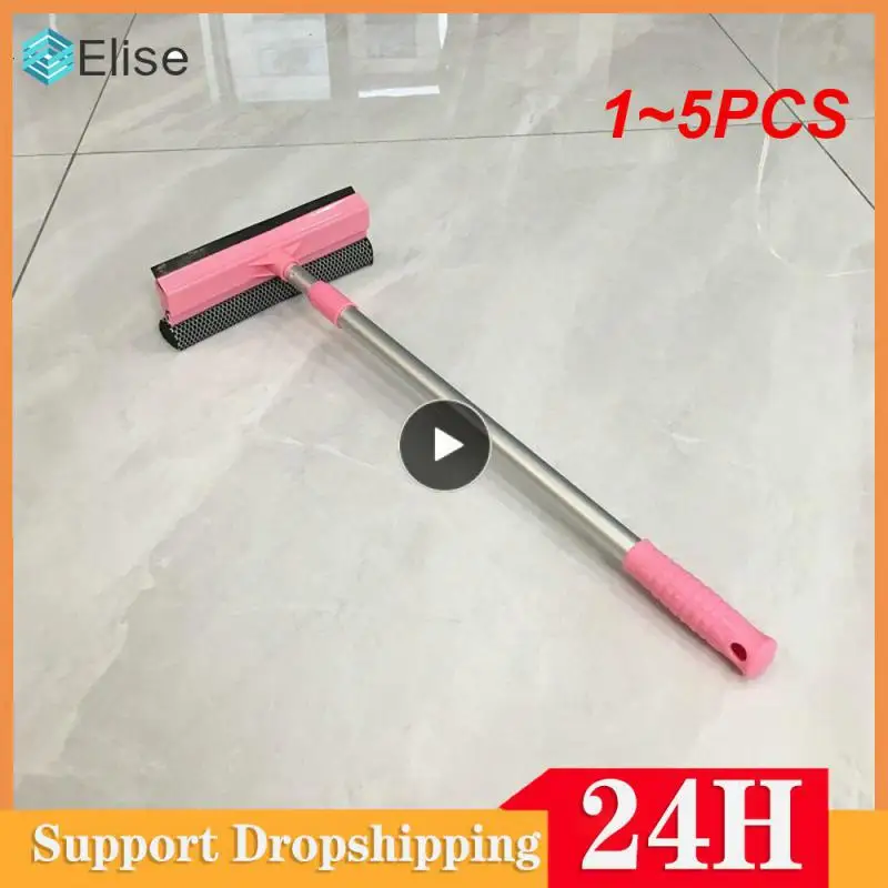 

1~5PCS in 1 Window Cleaner Brush Home Cleaning Tools Wiper Glass Window Cleaner Telescopic Rod Squeegee Sponge Adjustable