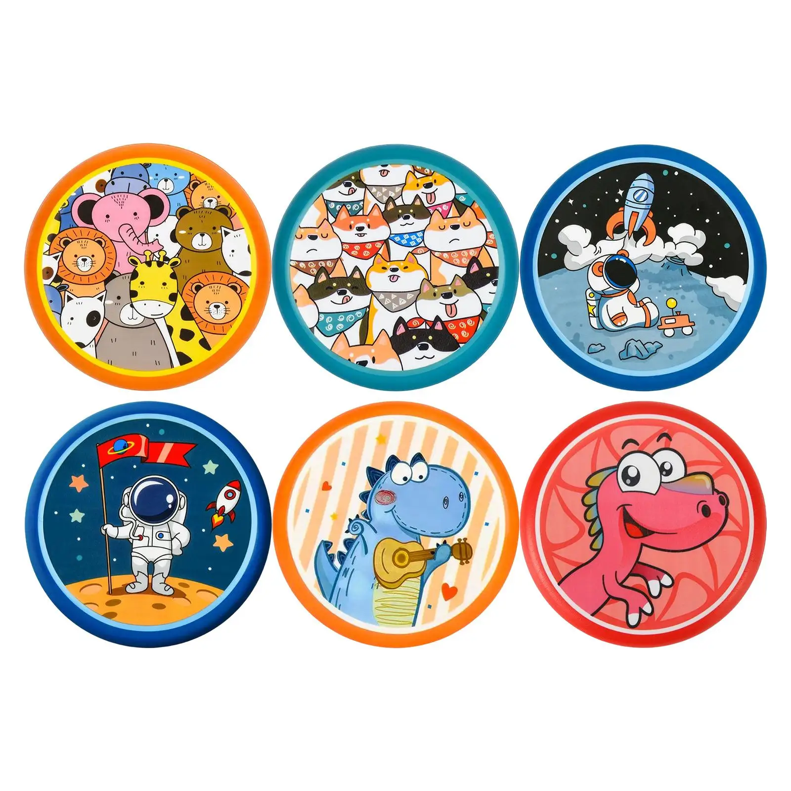 

Мультяшные летающие игрушки, игры для активного отдыха, командная игра, бросание руками, мягкие Летающие блюдца для парка, кемпинга, лужайки, для активного отдыха