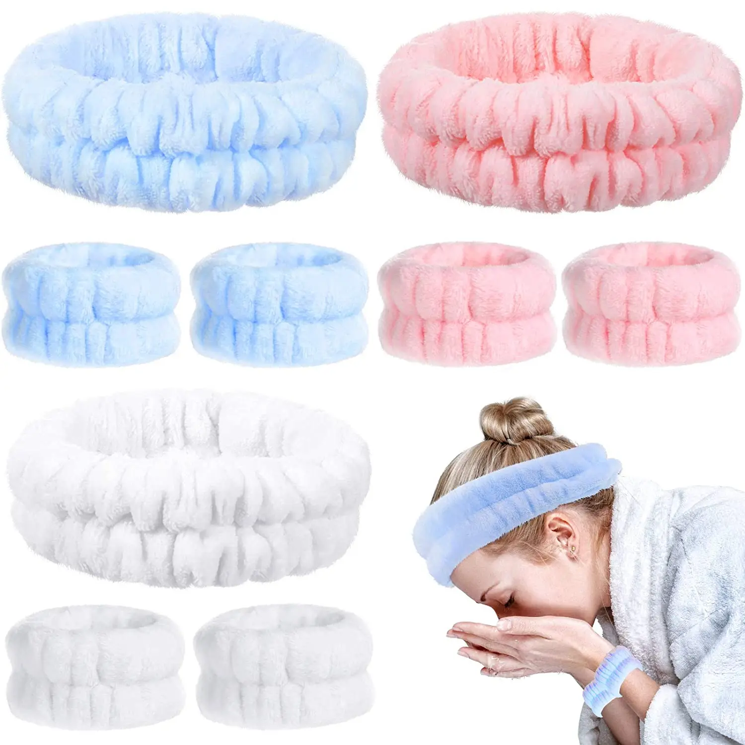 Plush Wash Hair Band Home Makeup Hair Band Wristband