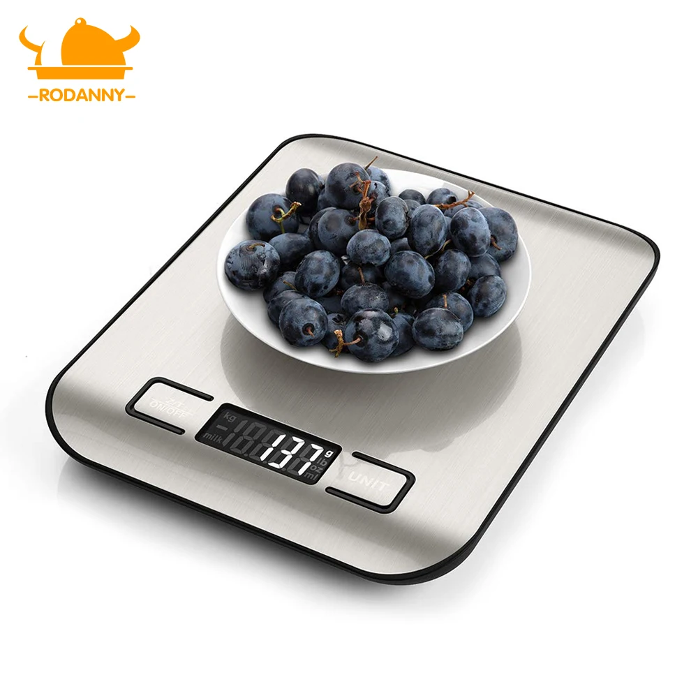 

Rodanny Digital Kitchen LCD Display 1g Precise Stainless Steel Food Scale for Cooking Baking Weighing Scales Electronic
