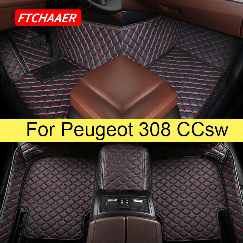 

FTCHAAER Car Floor Mats For Peugeot 308CC 308sw Foot Coche Accessories Carpets
