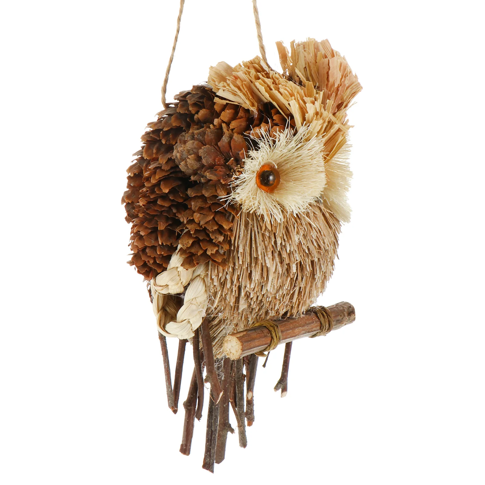 

Woven Owl Figurine Night Owl Statue Animal Decor Owl for Home Living Room Office Farmhouse Decoration Ornament ( Mixed