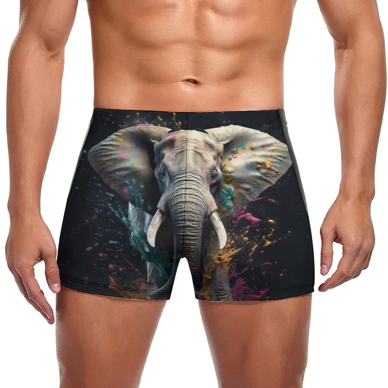 

Плавательные трусы в виде слона, взрывозащищенные жидкие Брызговики, модные боксеры для плавания, мужские купальники размера плюс Pool