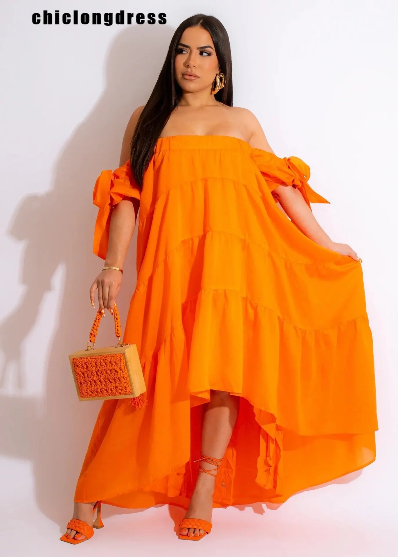 

Летнее элегантное платье в пляжном стиле, женское сексуальное однотонное свободное асимметричное платье с открытыми плечами