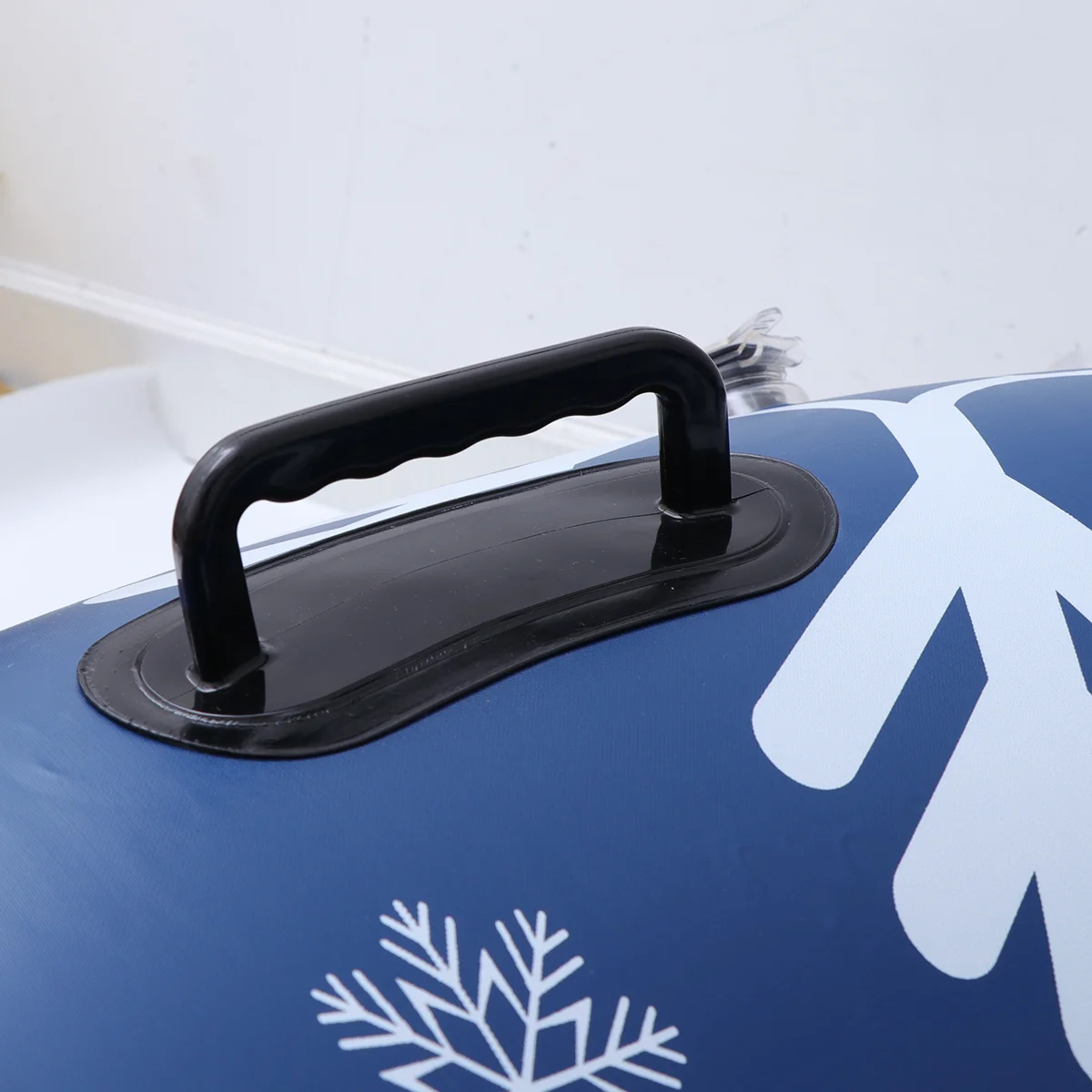 47-дюймовые синие надувные снежные трубки из ПВХ с принтом снежинок сани