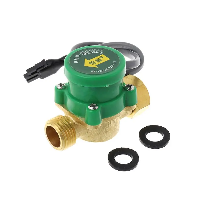 

HT-120 G1/2 "-1/2" Hot And Cold Water Circulation Pump Booster Flow Switch 1.5A Durable