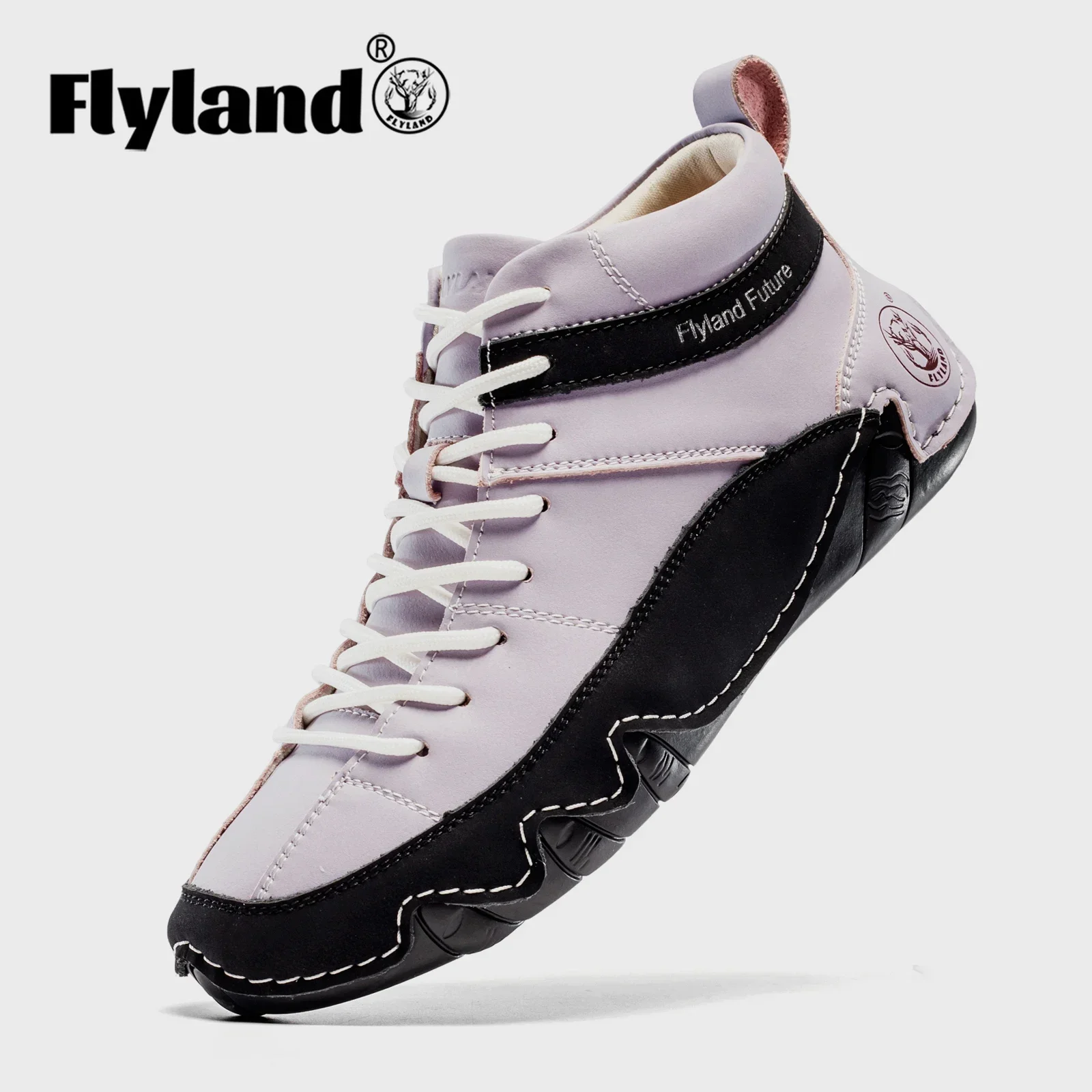 FLYLAND оригинальные дизайнерские женские повседневные кожаные ботинки модные