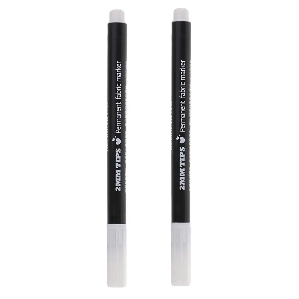 

2x Permanent Non- Fabric T-cloth marker Pen Clothes Shoe Decor