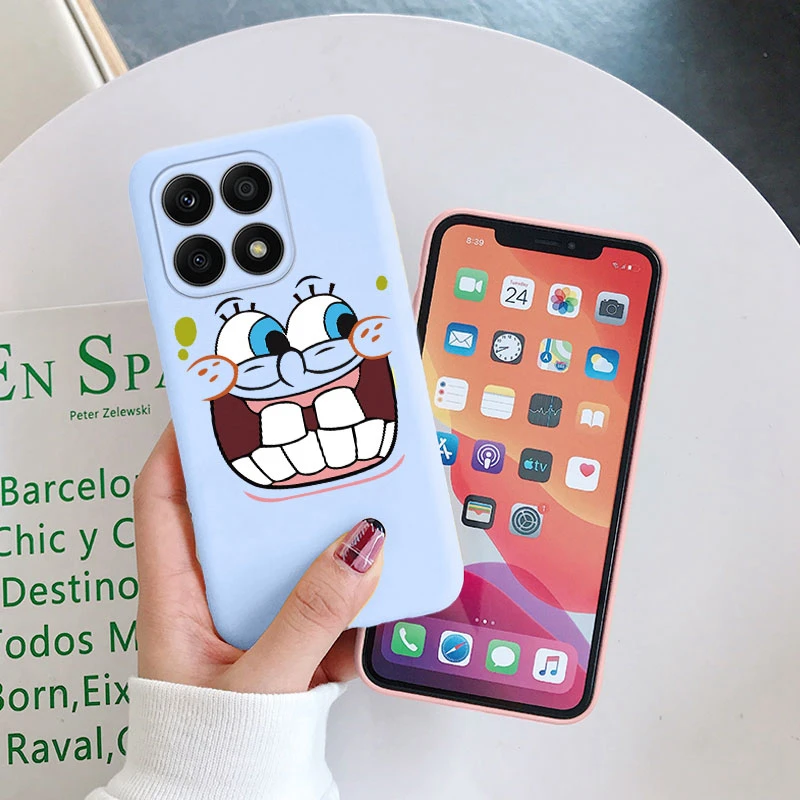 Чехол с рисунком S-SpongeBob для Honor X6b 5G X8b квадратные штаны Патрик Стар забавная