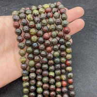 natural stone dragon blood stone pendant beads 6mm 8mm 10mm charm jewelry men and women necklace bracelet earrings accessories