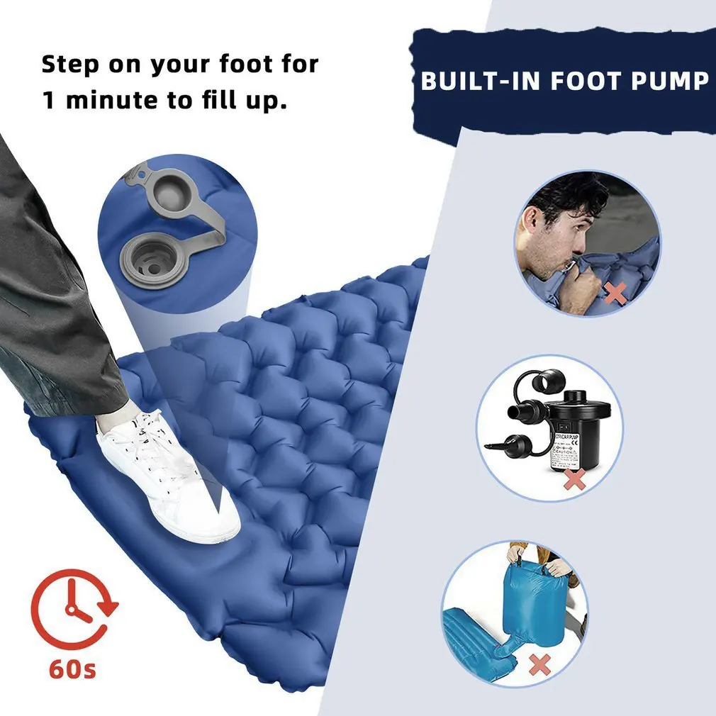 Naturehike Inflatable Mattress Single Camping Mat Air Mattress Ultralight Hiking Sleeping Pad Folding Bed Travel Sleeping Mat