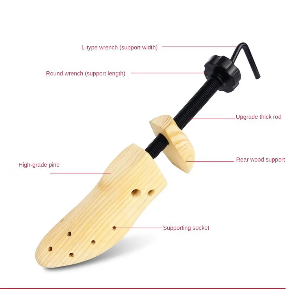 2/3/4PCS Smooth Threads Pumps Boots Expander Hand Polished Adjustable Flat Shoes Wear-resistant Shoes Tree Shaper Rack Durable