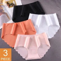 3 pcs seamless panties set for women breathable low waist sexy underwear high elasticity panties briefs female soft underpants