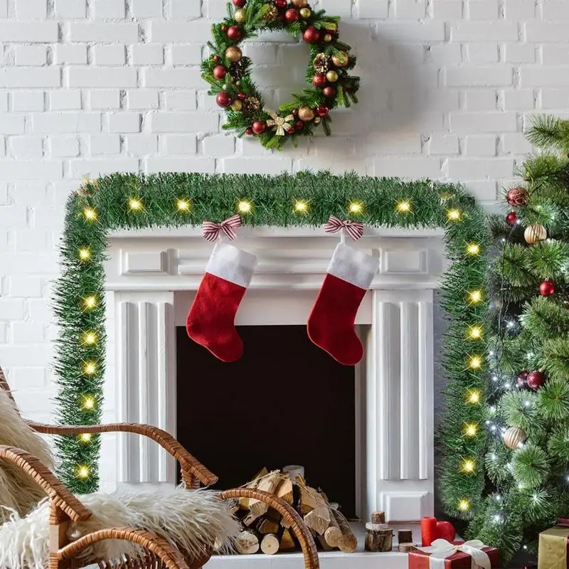 Гирлянда из искусственной зелени 14 8 футов рождественская гирлянда украшение