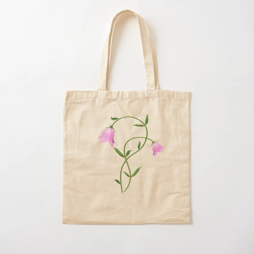 Nordic Wildflower Linnea Twinflower Pretty Pink Flowers Floral Tote Bag Тканевая сумка Холщовая сумка-тоут