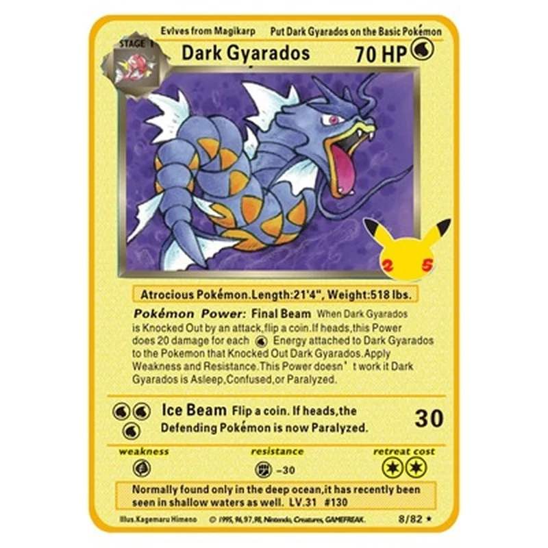 

Pokemon Tcg: 25Th аниме юбилейные торжества возврат Золотой карточки V Max металлическая карточка Пикачу; Чаризард боевые игры коллекционная игрушк...